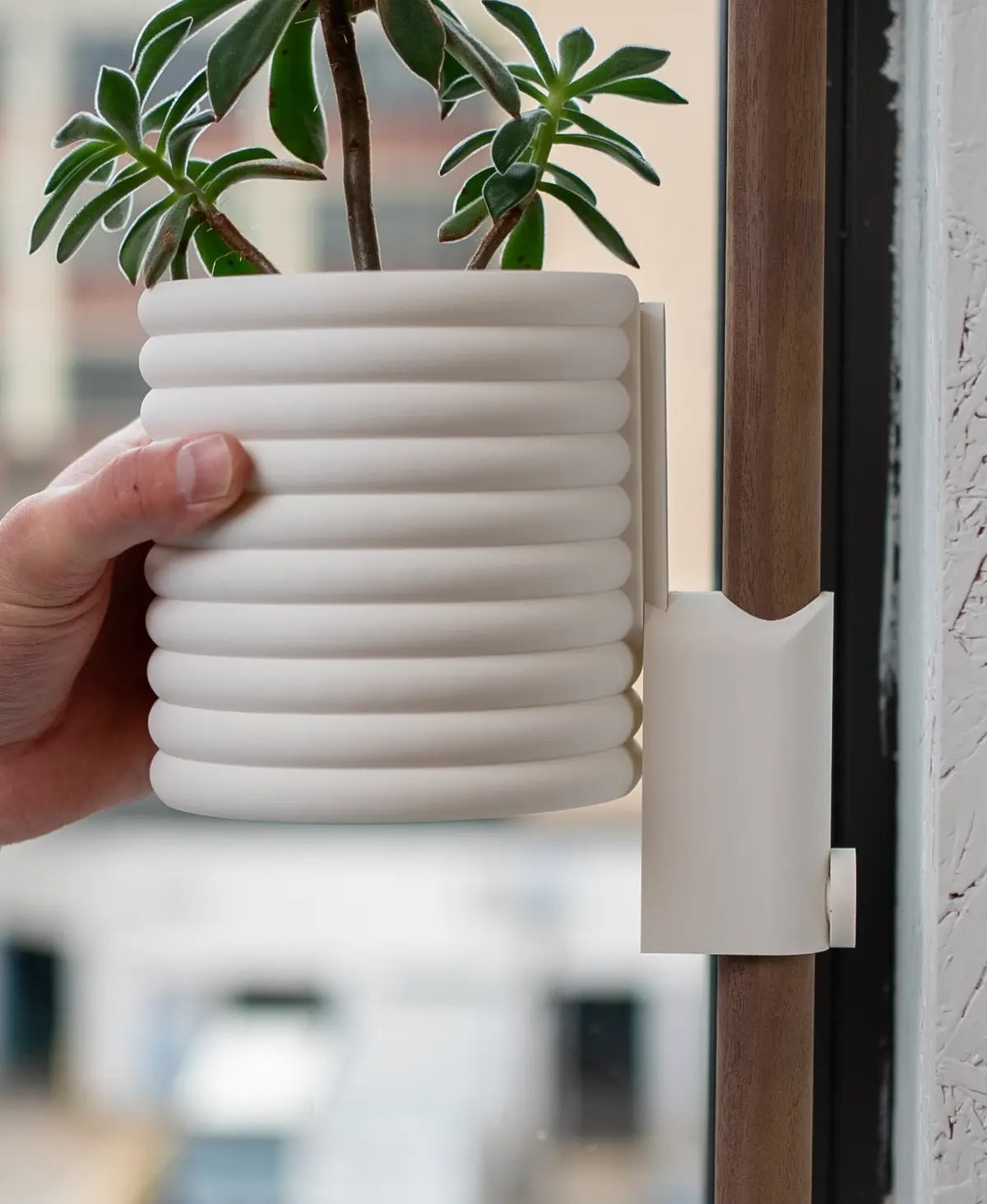 Raindrop Planter with Hidden Drip Tray (multiple mounting options)