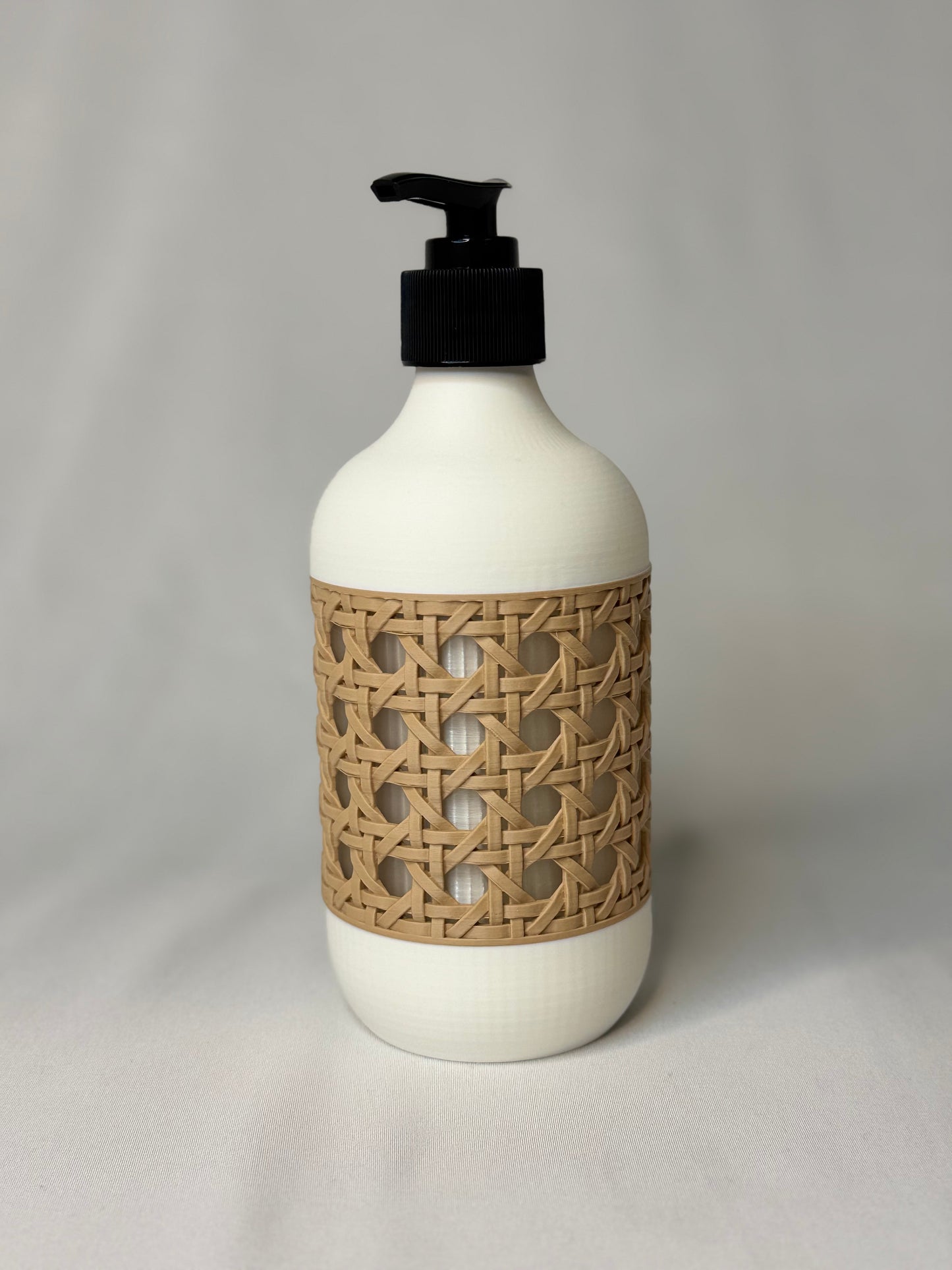 Rattan Pattern Soap Dispenser | Modern Botanical 500ml Soap Bottle