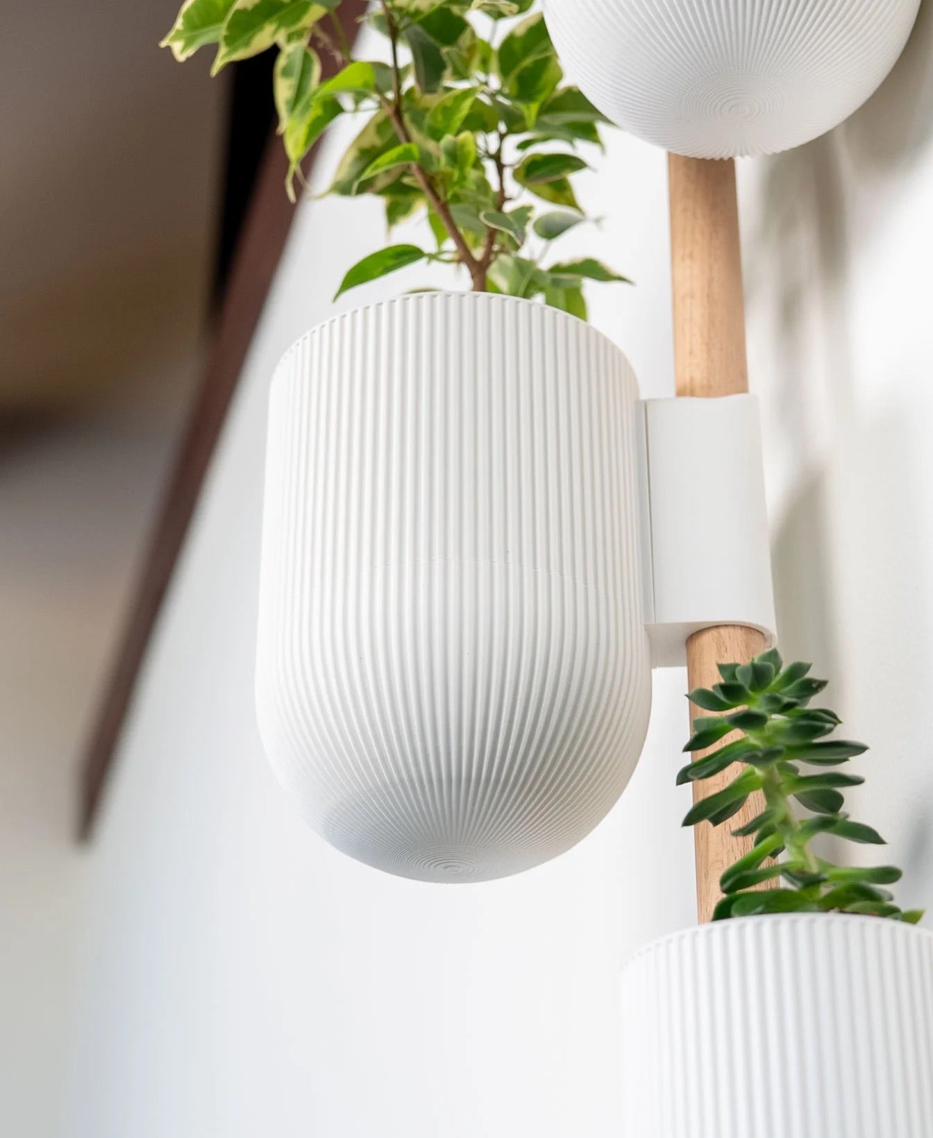 The Ira Vertical Rail Planter: Wall Mounted System by Lofted Goods